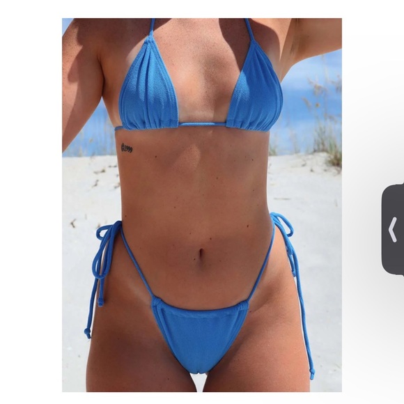 Gnash swim BNWT towelling string bikini top and bottoms size 2US/6AU - Picture 4 of 12